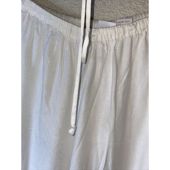 Vintage Cherokee Linen White wide leg Pants LS Shirt Set L lagen cottage - Picture 10 of 14